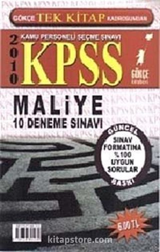 2010 KPSS Maliye 10 Deneme Sınavı