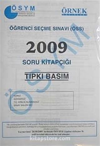 ÖSS 2009 Soru Kitapçığı (Tıpkı Basım)