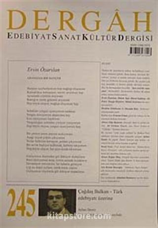 Dergah Edebiyat Sanat Kültür Dergisi Sayı:245 Temmuz 2010