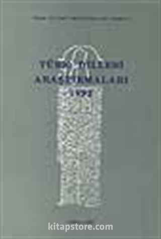 Türk Dilleri Araştırmaları 1992