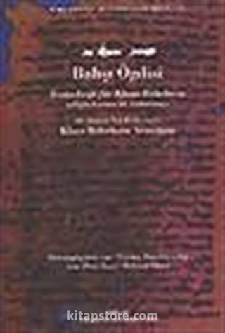 Bahşı Ögdisi/Klaus Röhrborn Armağan/Festschrif für Klaus Röhrborn AnlaBlich Seines 60. Geburtstagsı