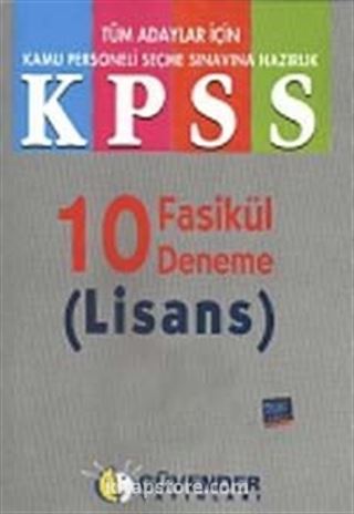 KPSS Lisans 10 Fasikül Deneme (Yeni)