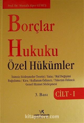 Borçlar Hukuku Özel Hükümler (Cilt-1)