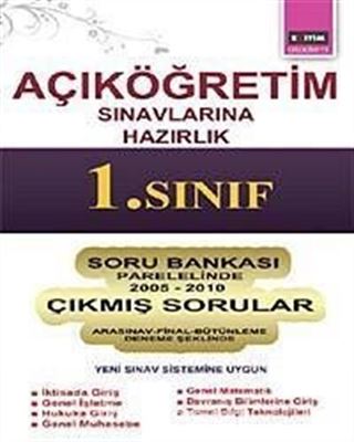 Açıköğretim Sınavlarına Hazırlık 1. Sınıf Soru Bankası Paralelinde 2005-2010 Çıkmış Sorular