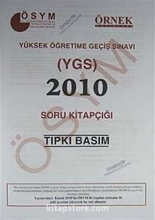 YGS 2010 Soru Kitapçığı (Tıpkı Basım)