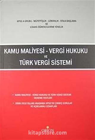 Kamu Maliyesi Vergi Hukuku ve Türk Vergi Sistemi