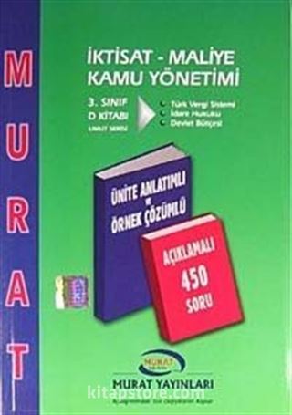 3. Sınıf D Kitabı İktisat-Maliye Kamu Yönetimi