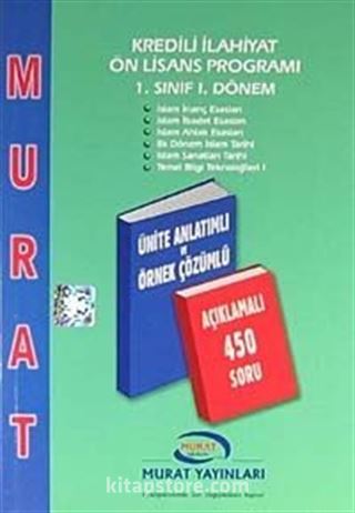 1. Sınıf 1. Dönem Kredili İlahiyat Ön Lisans Programı