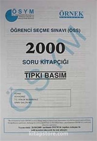 ÖSS 2000 Soru Kitapçığı (Tıpkı Basım)