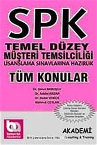 SPK Temel Düzey Müşteri Temsilciliği Tüm Konular