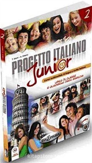 Progetto Italiano Junior 2 (Ders Kitabı ve Çalışma Kitabı +CD) İtalyanca Orta-Alt Seviye