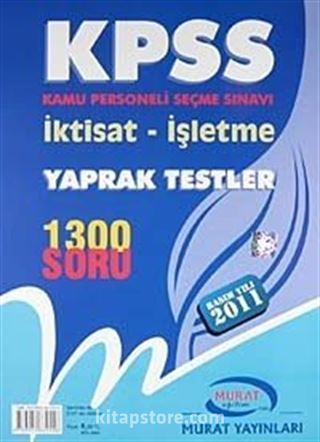 KPSS İktisat-İşletme Yaprak Testler (1300 Soru)