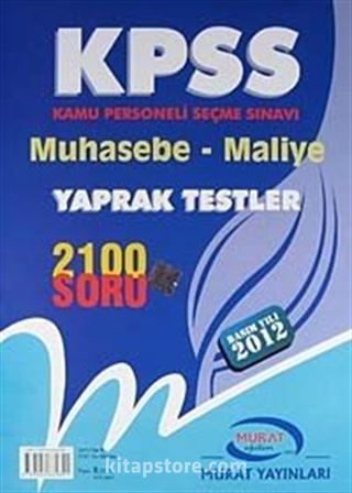 KPSS Muhasebe-Maliye Yaprak Testler (2100 Soru)