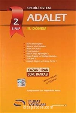 2. Sınıf Kredili Sistem Adalet III. Dönem