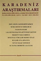 Karadeniz Araştırmaları Sayı:6 Yaz 2005