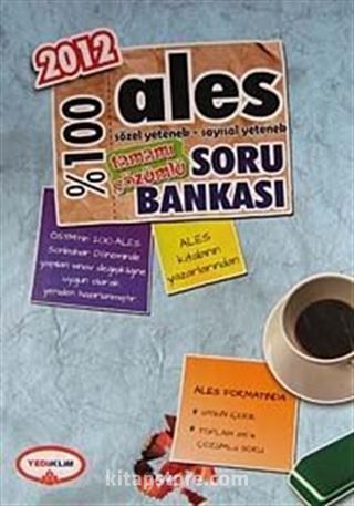 2012 Ales Sözel Yetenek-Sayısal Yetenek Tamamı Çözümlü Soru Bankası