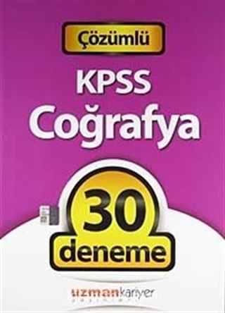 2012 KPSS Coğrafya 30 Deneme Sınavı (Tamamı Çözümlü)