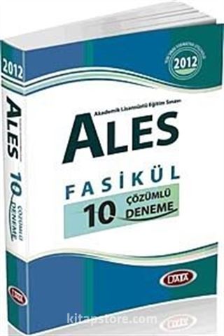 2012 Ales Fasikül 10 Çözümlü Deneme