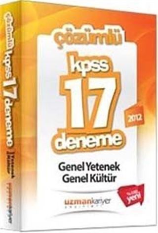 2012 KPSS Genel Yetenek-Genel Kültür Çözümlü 17 Deneme