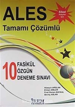 Ales Tamamı Çözümlü 10 Fasikül Özgün Deneme Sınavı (Sözel)