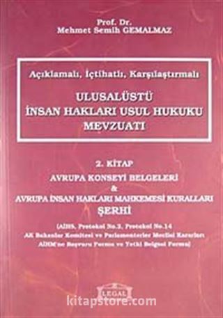 Açıklamalı İçtihatlı Karşılaştırmalı Ulusalüstü İnsan Hakları Usul Hukuku Mevzuatı 2. Kitap