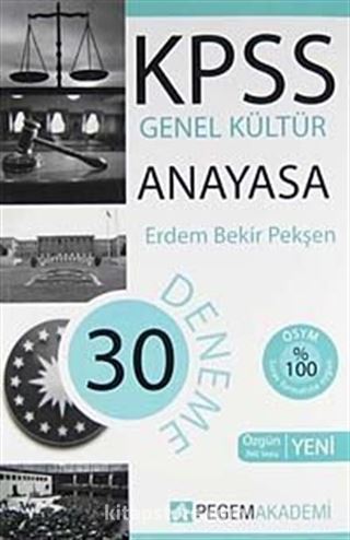 KPSS Genel Kültür Anayasa 30 Deneme