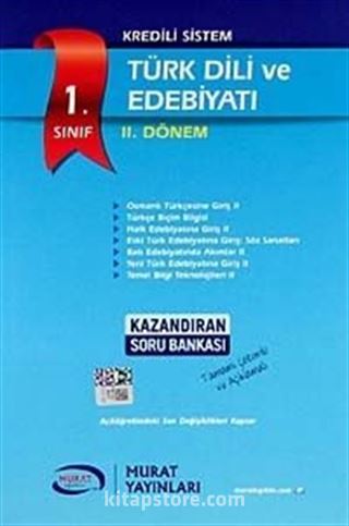 1. Sınıf Kredili Sistem Türk Dili ve Edebiyatı II. Dönem Kazandıran Soru Bankası