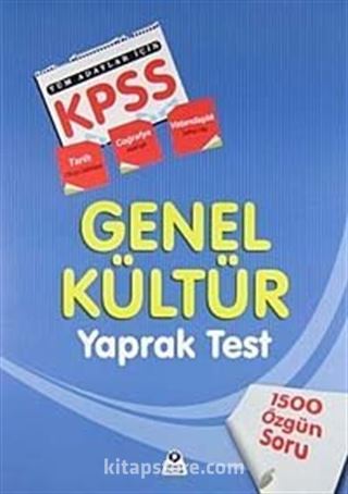 KPSS Genel Kültür Yaprak Test 1500 Özgün Soru