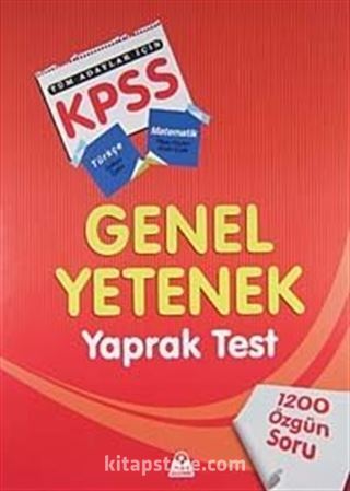 KPSS Genel Yetenek Yaprak Test 1200 Özgün Soru