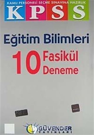 KPSS Eğitim Bilimleri 10 Fasikül Deneme