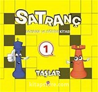 Satranç Boyama ve Eğitim Kitabı -1 / Taşlar