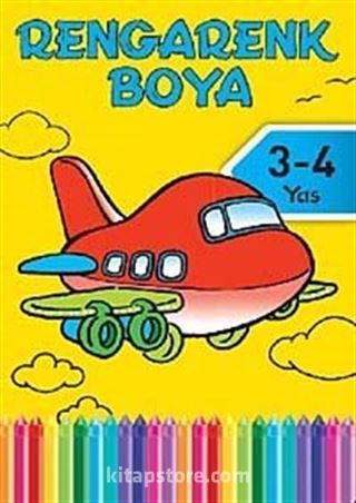 Rengarenk Boya -1 / 3-4 Yaş Sarı Kitap