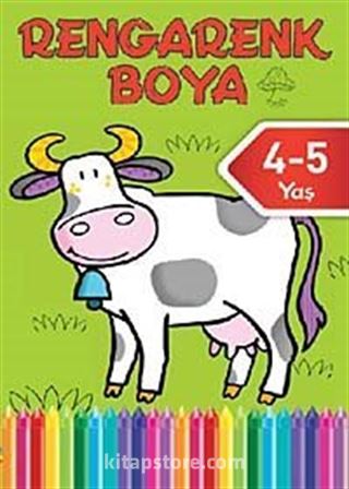 Rengarenk Boya -4 / 4-5 Yaş Yeşil Kitap