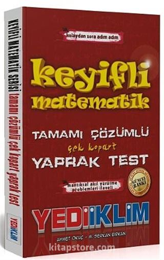 Keyifli Matematik Tamamı Çözümlü Çek Kopart Yaprak Test