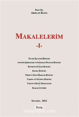 Makalelerim -I-