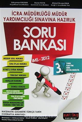 İcra Müdürlüğü Müdür Yardımcılığı Sınavına Hazırlık Soru Bankası 2012