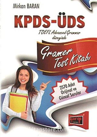 KPDS-ÜDS TOEFL Gramer Test Kitabı / 2570 Adet Orjinal ve Güncel Sorular