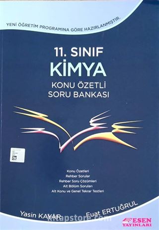 11. Sınıf Kimya Konu Özetli Soru Bankası