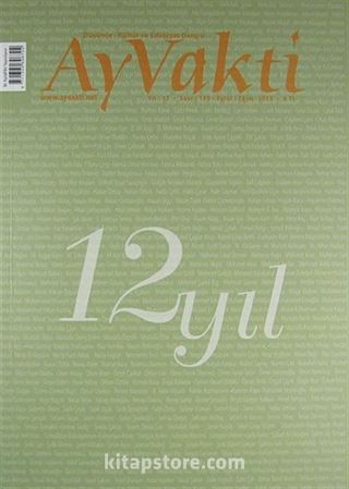 Ayvakti Aylık Düşünce-Kültür ve Edebiyat Dergisi Sayı:140 Eylül - Ekim 2012