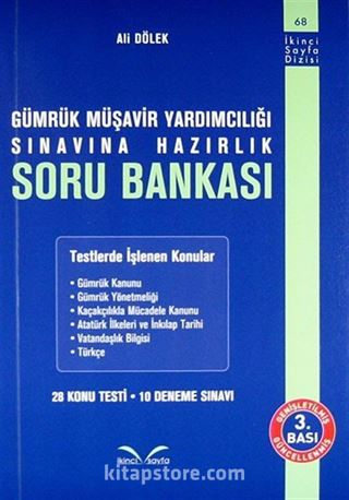 Gümrük Müşavir Yardımcılığı Sınavına Hazırlık Soru Bankası