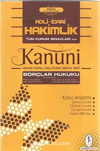 2013 Adli-İdari Hakimlik Borçlar Hukuku Tüm Kurum Sınavları İçin