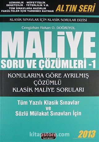 2013 Maliye Soru ve Çözümleri -1