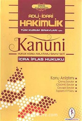 2013 Adli-İdari Hakimlik Tüm Kurum Sınavları İçin Kanuni Hukuk Konu Anlatımlı Sınav Seti