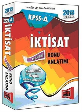 2013 KPSS-A İktisat Konu Anlatımlı