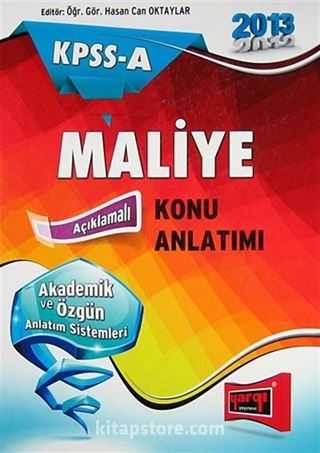 2013 KPSS-A Maliye Açıklamalı Konu Anlatımı