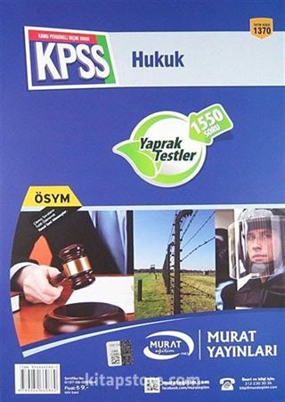 KPSS Hukuk Yaprak Testler 1550 Soru (Kod:1370)