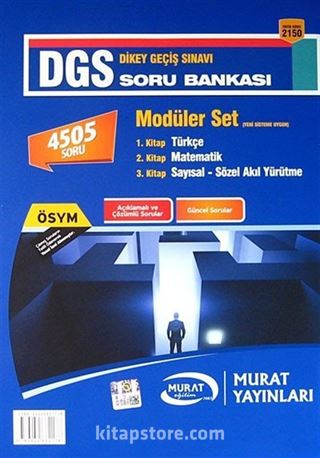 DGS Sayısal-Sözel Soru Bankası Modüler Set 4505 Soru