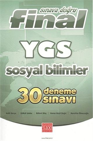 YGS Sosyal Bilimler 30 Deneme Sınavı