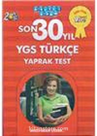 2013 Son 30 Yıl YGS Türkçe Yaprak Test