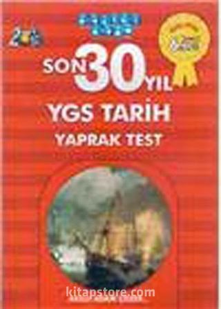 2013 Son 30 Yıl YGS Tarih Yaprak Test